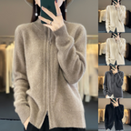 Victoria | Women's Zip-Up Cardigan – Elegant Office & Everyday Knit