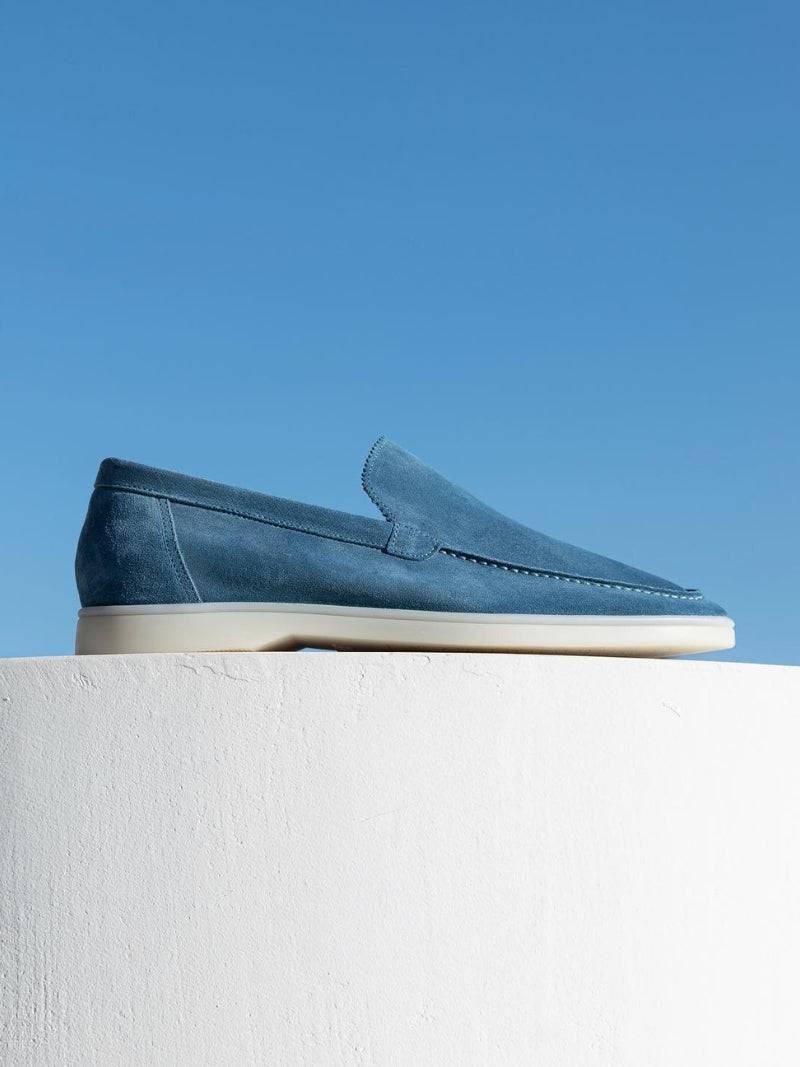 Ocean Blue Suede Loafers – Smart