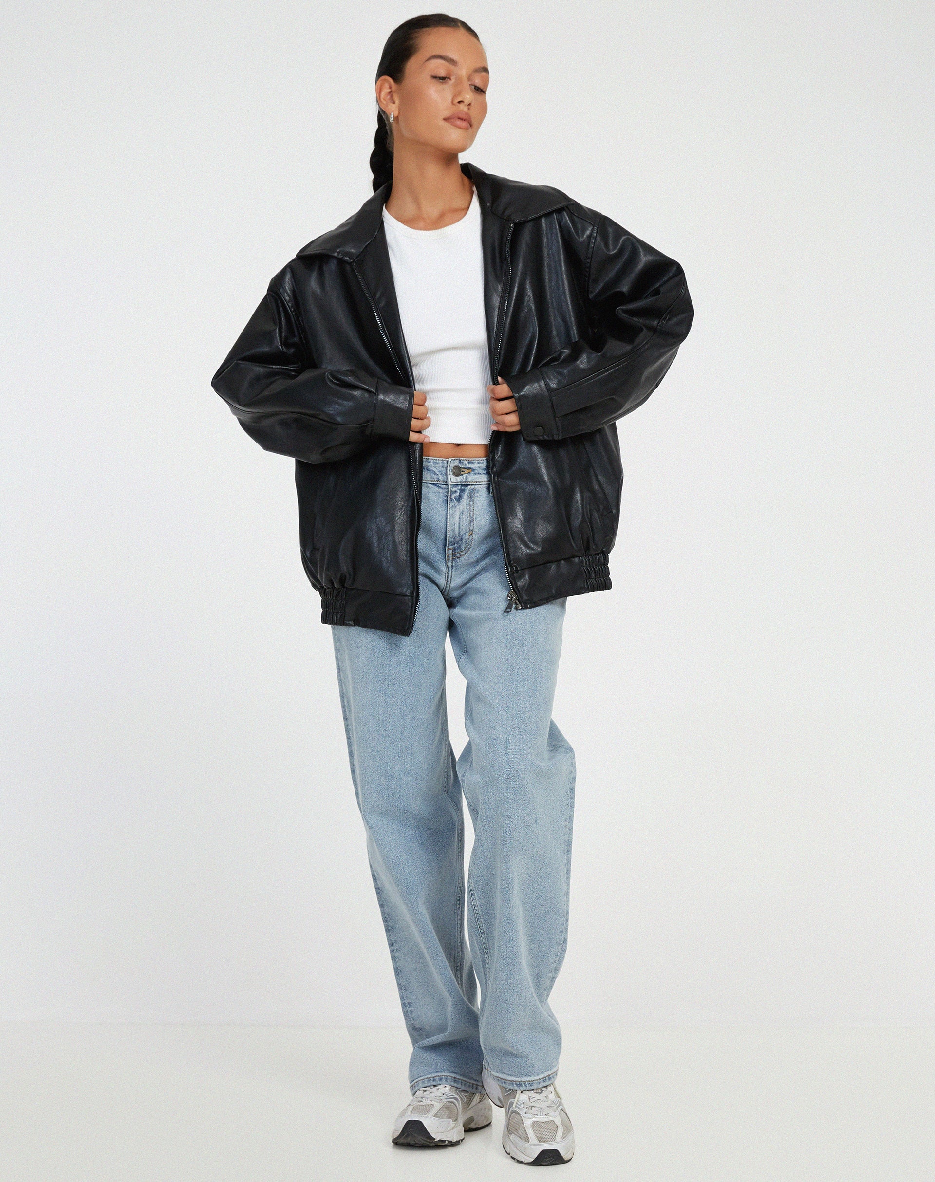 Elena | Women's Casual Leather Jacket – Stylish Biker Style Coat