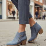 Ankle Boots – Block Heel, Side Zip Fastening, Everyday Wear and Smart Styling