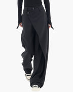 Imogen | Women's Wide Leg Wrap Trousers – Modern Streetwear & Office Style