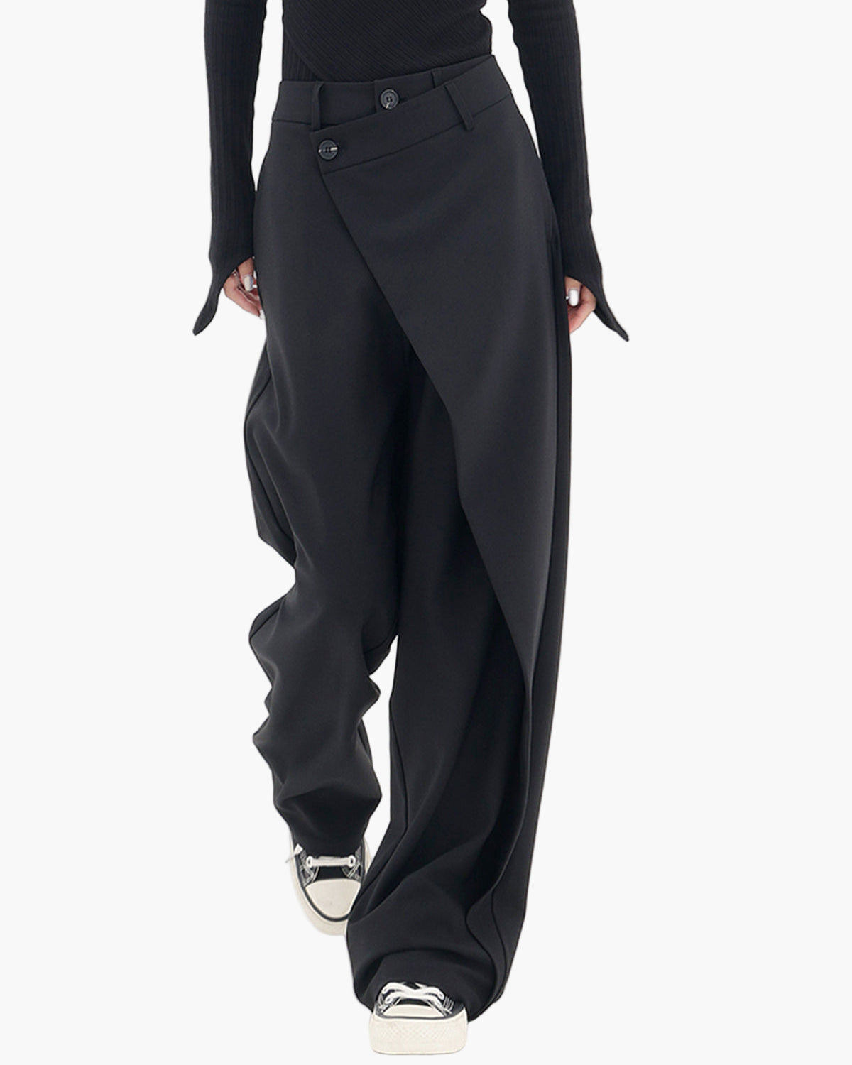 Imogen | Women's Wide Leg Wrap Trousers – Modern Streetwear & Office Style