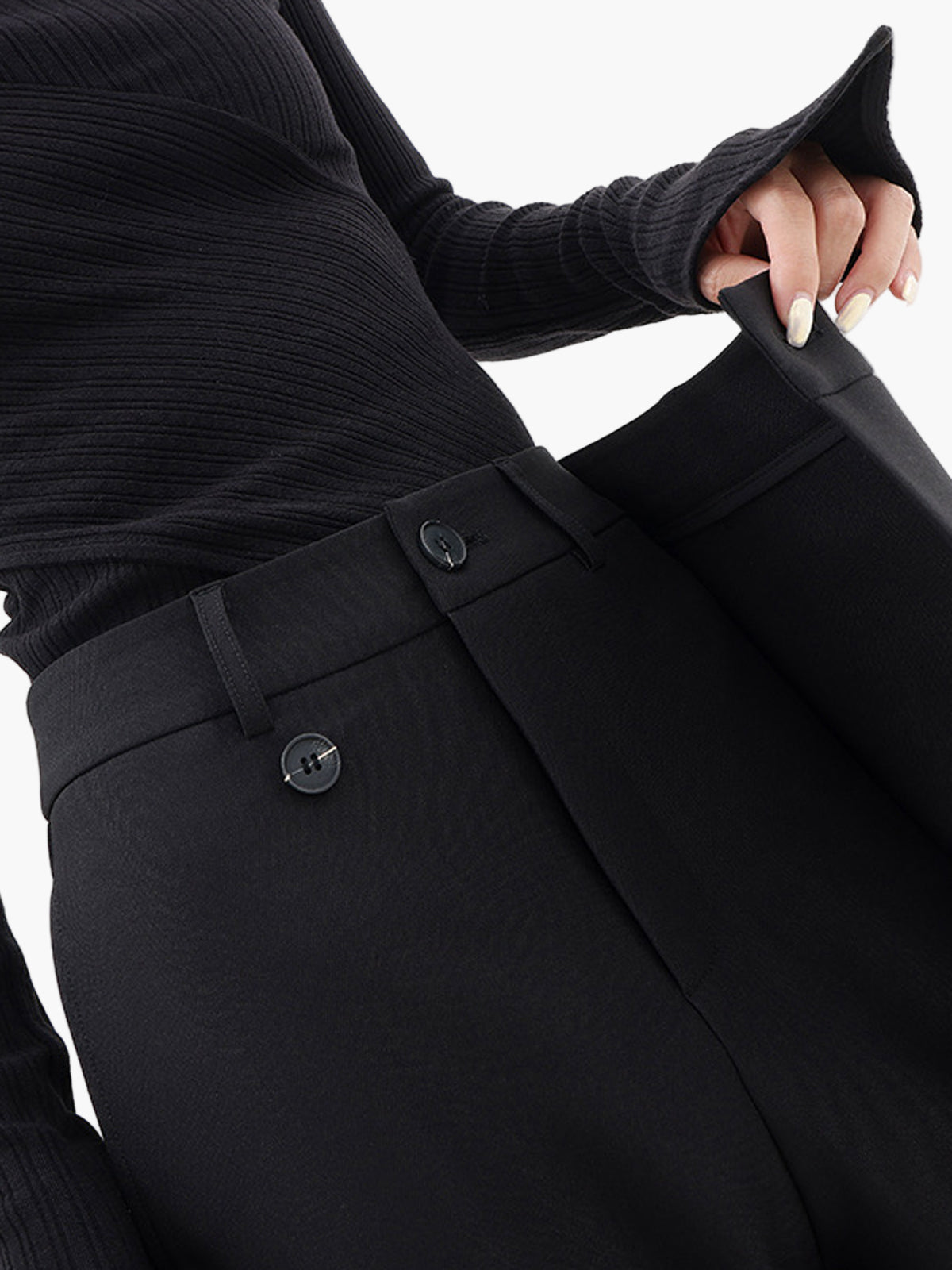 Imogen | Women's Wide Leg Wrap Trousers – Modern Streetwear & Office Style