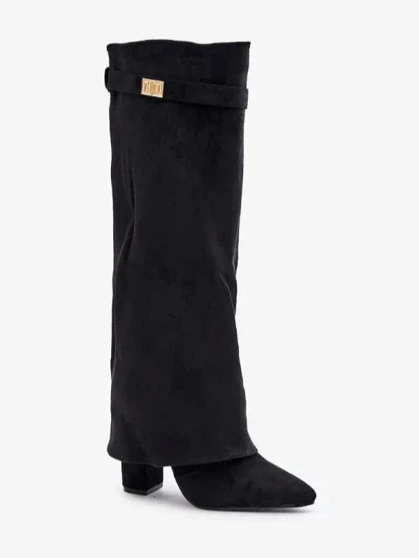 Elegant Heeled Boots in Leather – Chic & Refined Style