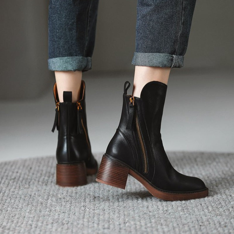 Charlotte | Women's Heeled Ankle Boots – Elegant Office & Everyday Comfort