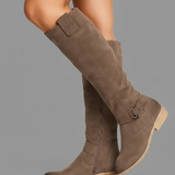 Knee-High Boots – Side Zip Design, Block Heel, Everyday and Smart Casual Wear