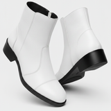 Genuine Leather Ankle Boots – Side Zip Closure, Structured Fit, Smart Casual Everyday Wear