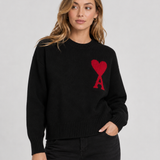 Knit Sweater – Heart Detail, Oversized Fit, Comfortable Everyday Wear