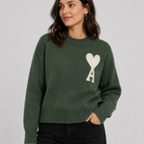 Knit Sweater – Heart Detail, Oversized Fit, Comfortable Everyday Wear