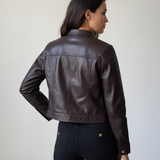 Leather Jacket – Single-Breasted Design, Relaxed Fit, Everyday Layering Piece