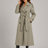 Long Trench Coat – Relaxed Fit, Structured Lapels, Everyday and Smart Occasion Wear