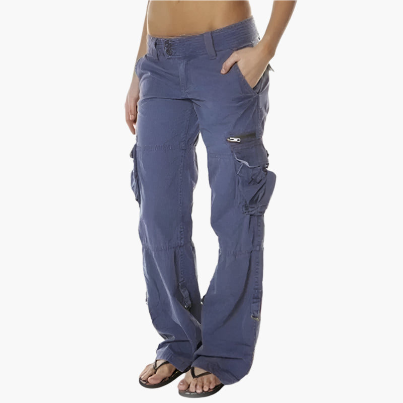 Olivia | Women's Cargo Trousers – Casual Multi-Pocket Style for Everyday
