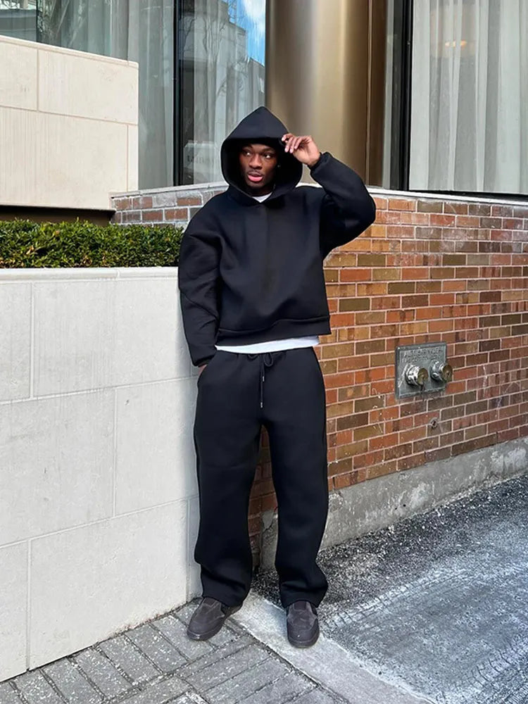 Men’s Casual Hoodie and Trousers Set – Comfortable Tracksuit