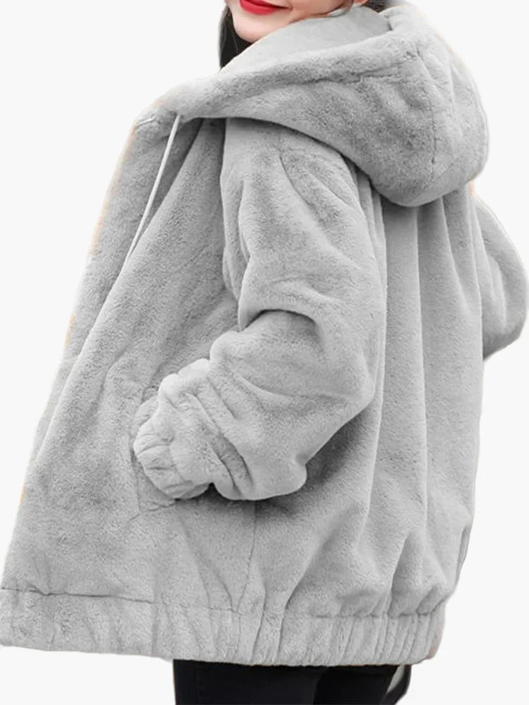Maisie | Women's Oversized Fleece Jacket – Cosy Hooded Winter Coat