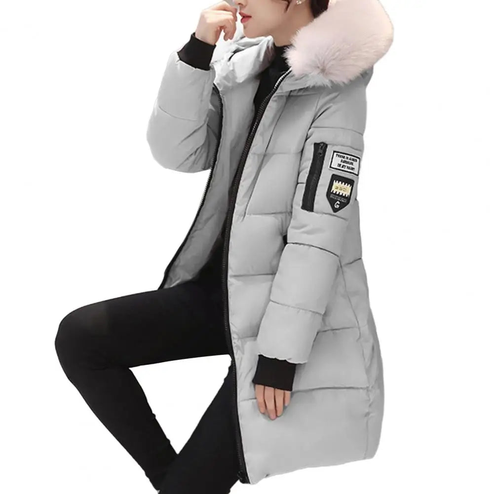 Emilia | Women's Embellished Winter Jacket – Statement Collar Coat