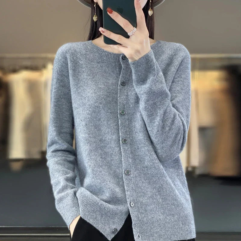 Eleanor | Women's Extra Fine Merino Wool Cardigan – Classic Knitwear