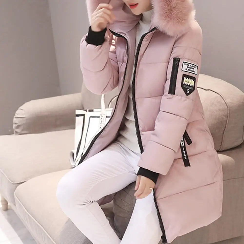 Emilia | Women's Embellished Winter Jacket – Statement Collar Coat