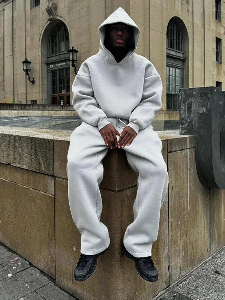 Men’s Casual Hoodie and Trousers Set – Comfortable Tracksuit