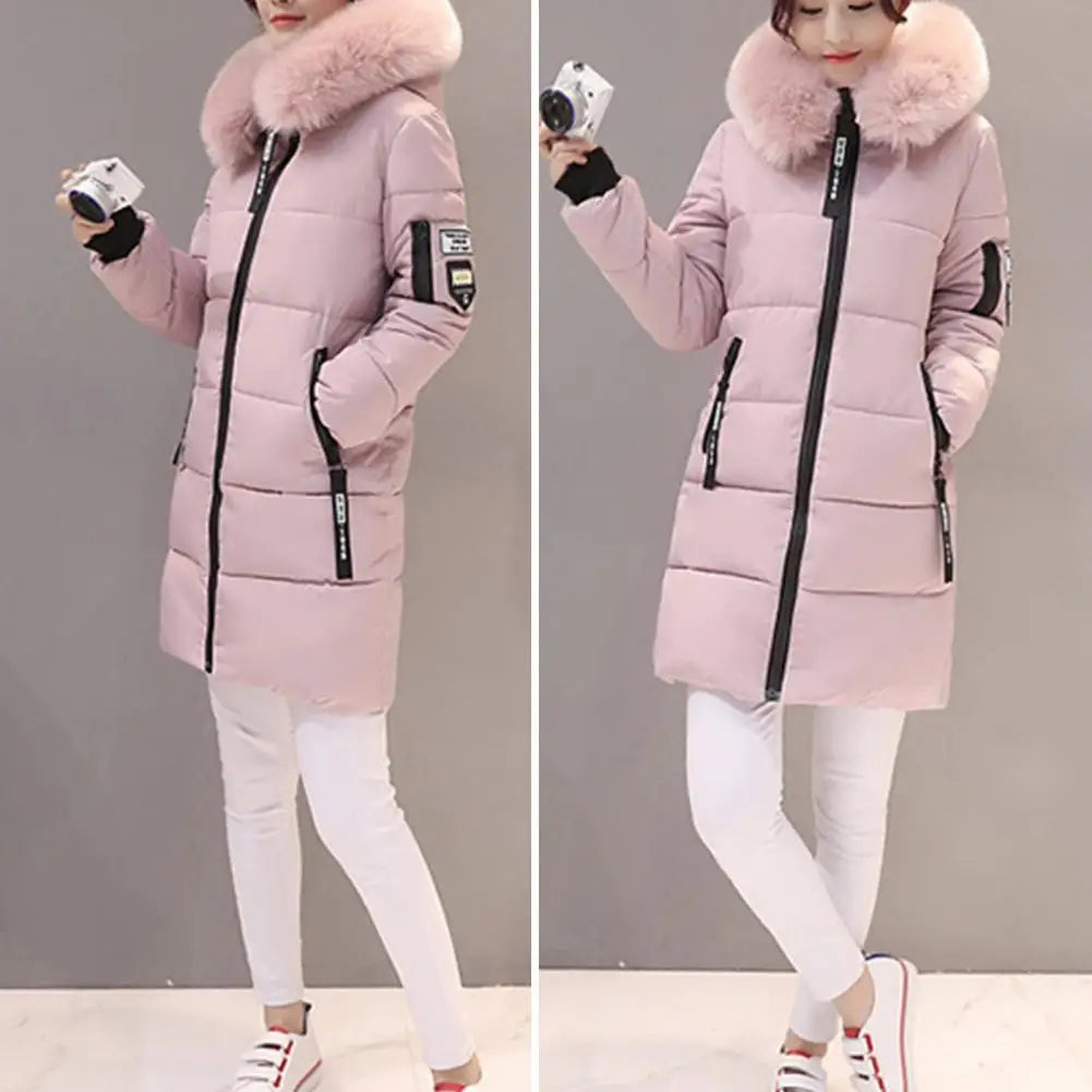 Emilia | Women's Embellished Winter Jacket – Statement Collar Coat