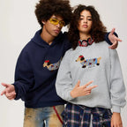 Unisex Oversized Hoodie with Dachshund Embroidery