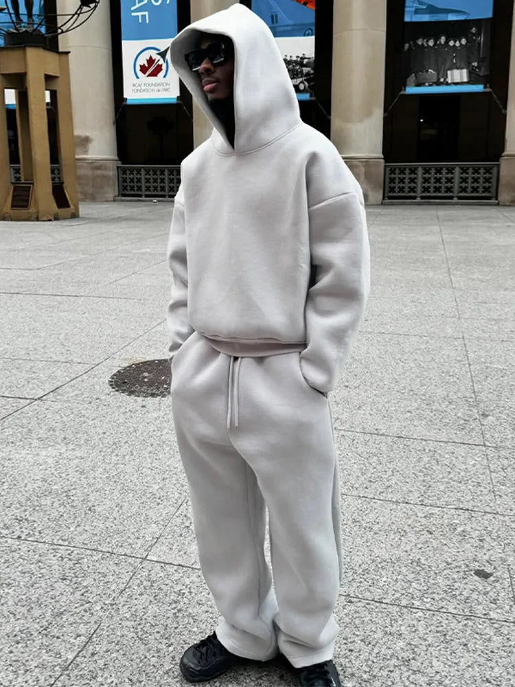 Men’s Casual Hoodie and Trousers Set – Comfortable Tracksuit