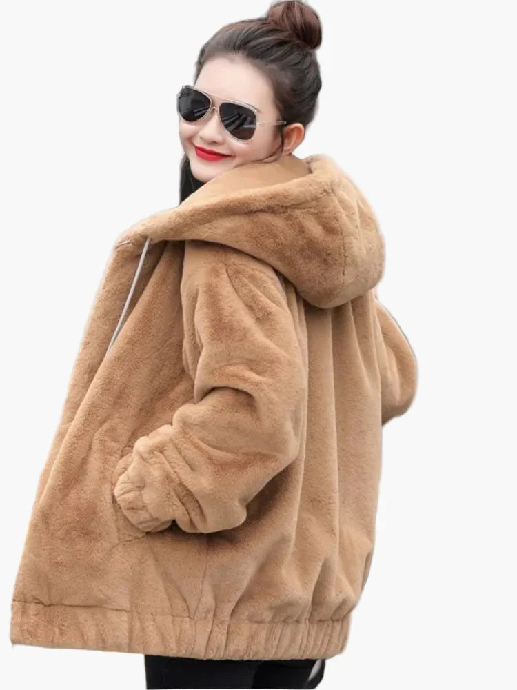 Maisie | Women's Oversized Fleece Jacket – Cosy Hooded Winter Coat