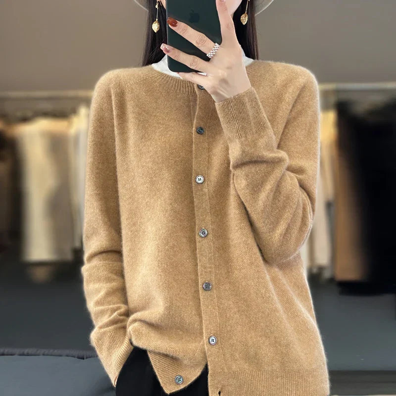 Eleanor | Women's Extra Fine Merino Wool Cardigan – Classic Knitwear