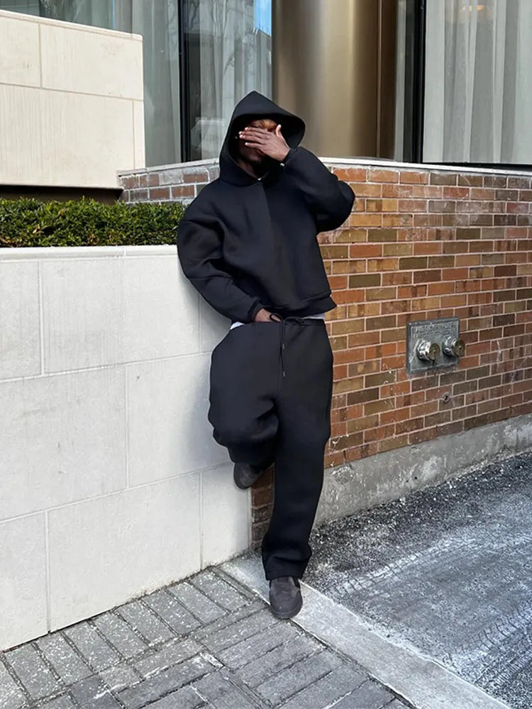 Men’s Casual Hoodie and Trousers Set – Comfortable Tracksuit