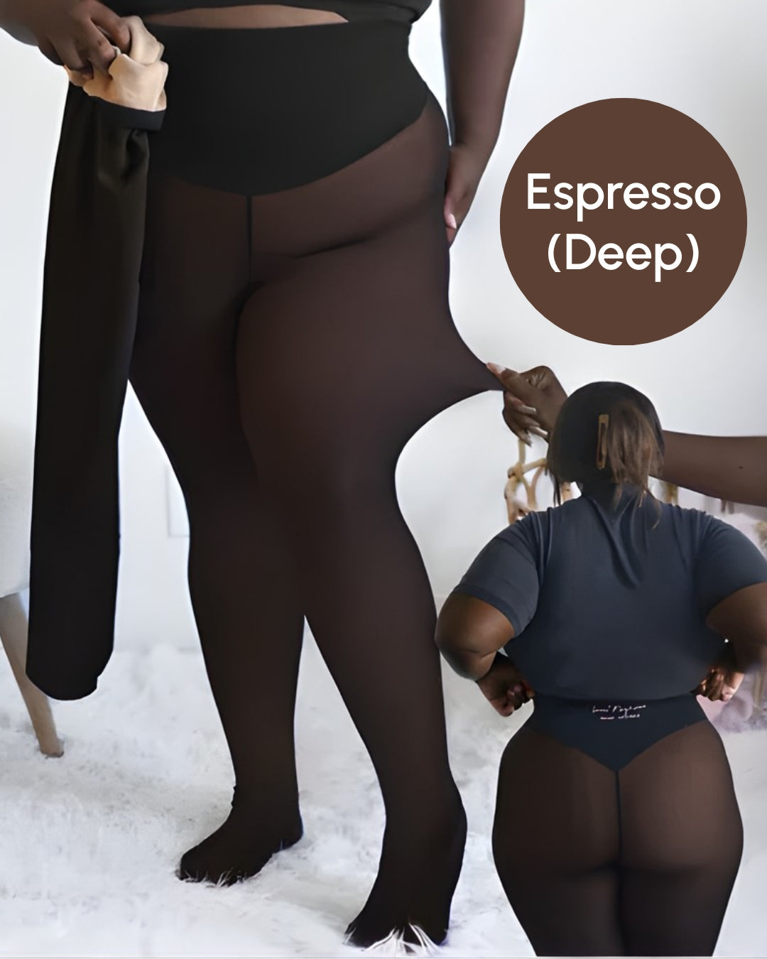 Transparent Warm Fleece Leggings