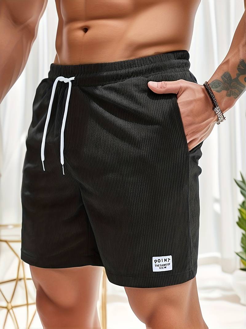 Swim Trunks - Relaxed Summer Fit Striped Swim Shorts for Beach Holidays and Poolside Wear