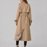 Women's Double-Breasted Trench Coat – Belted Waist, Tailored Fit, Everyday Layering
