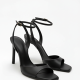 Women's High Heel Sandals – Square Toe, Adjustable Ankle Strap, Occasion Wear