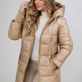 Women's Hooded Quilted Winter Coat – Padded Comfort, Relaxed Fit for Everyday Wear
