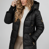 Women's Hooded Quilted Winter Coat – Padded Comfort, Relaxed Fit for Everyday Wear