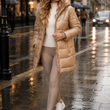 Women's Hooded Quilted Winter Coat – Padded Comfort, Relaxed Fit for Everyday Wear