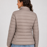 Women's Lightweight Quilted Jacket – Slim Fit, Stand Collar, Everyday Layering