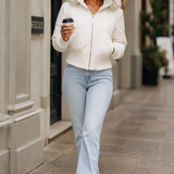 Women's Quilted Winter Jacket – Removable Hood, Elastic Cuffs for Everyday Wear