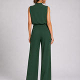 Women's Sleeveless Wide-Leg Jumpsuit – Relaxed Fit, High Neck for Everyday Wear