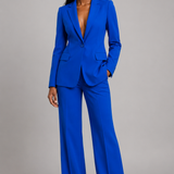 Women's Tailored Blazer and Trouser Suit Set – Structured Fit for Work and Special Occasions
