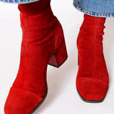 Women's Ankle Boots – Square Toe, Block Heel, Smart Everyday and Occasion Wear