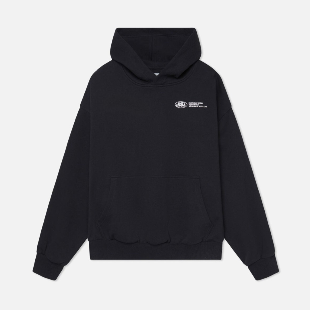 Riley | Unisex Oversized Hoodie – 'withlove' Print Urban Streetwear