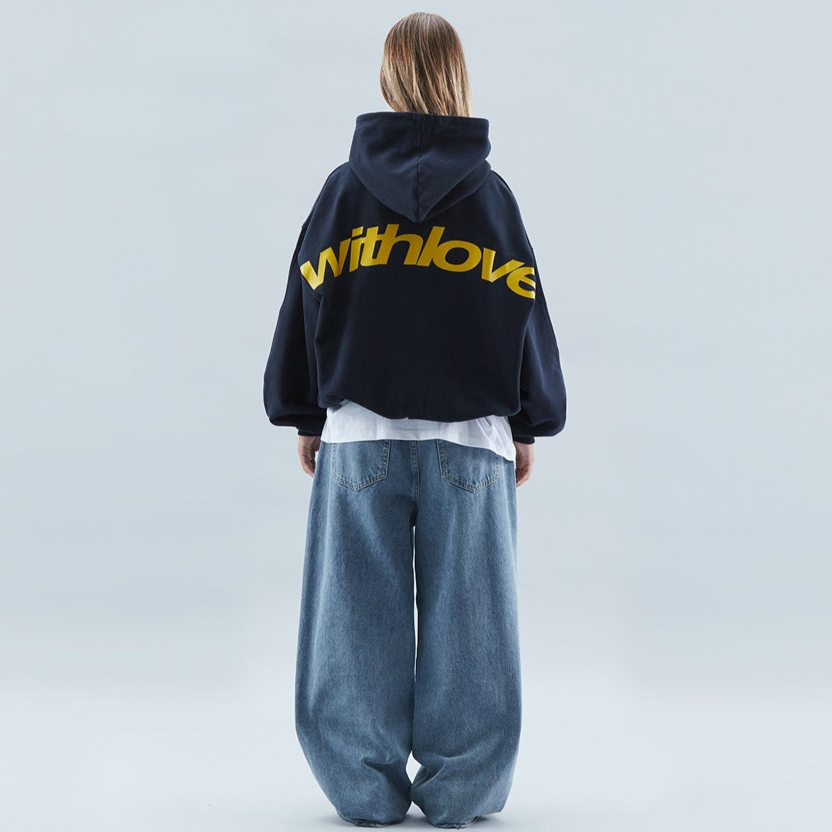Riley | Unisex Oversized Hoodie – 'withlove' Print Urban Streetwear