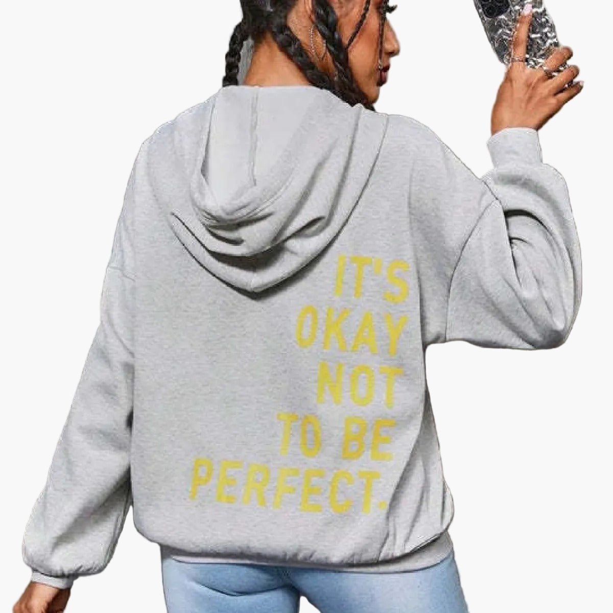 Maya | Women's Oversized Slogan Hoodie – Urban Streetwear Pullover
