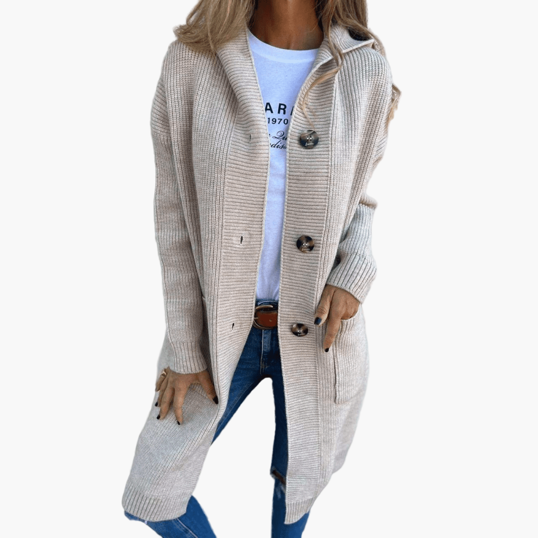 Amy | Fine Knit Cardigan - Smart Casual Office Wear