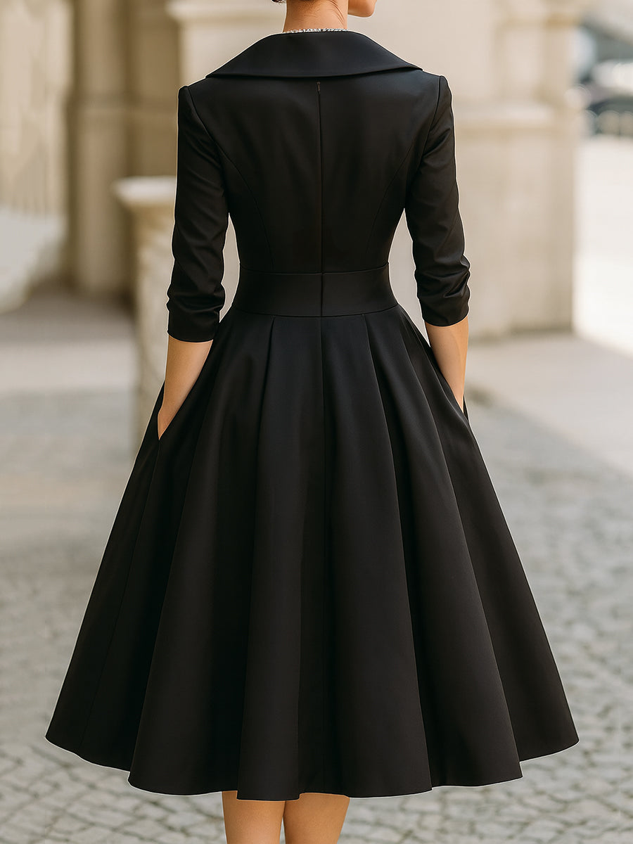 Vintage Midi Dress – Elegant Timeless Style