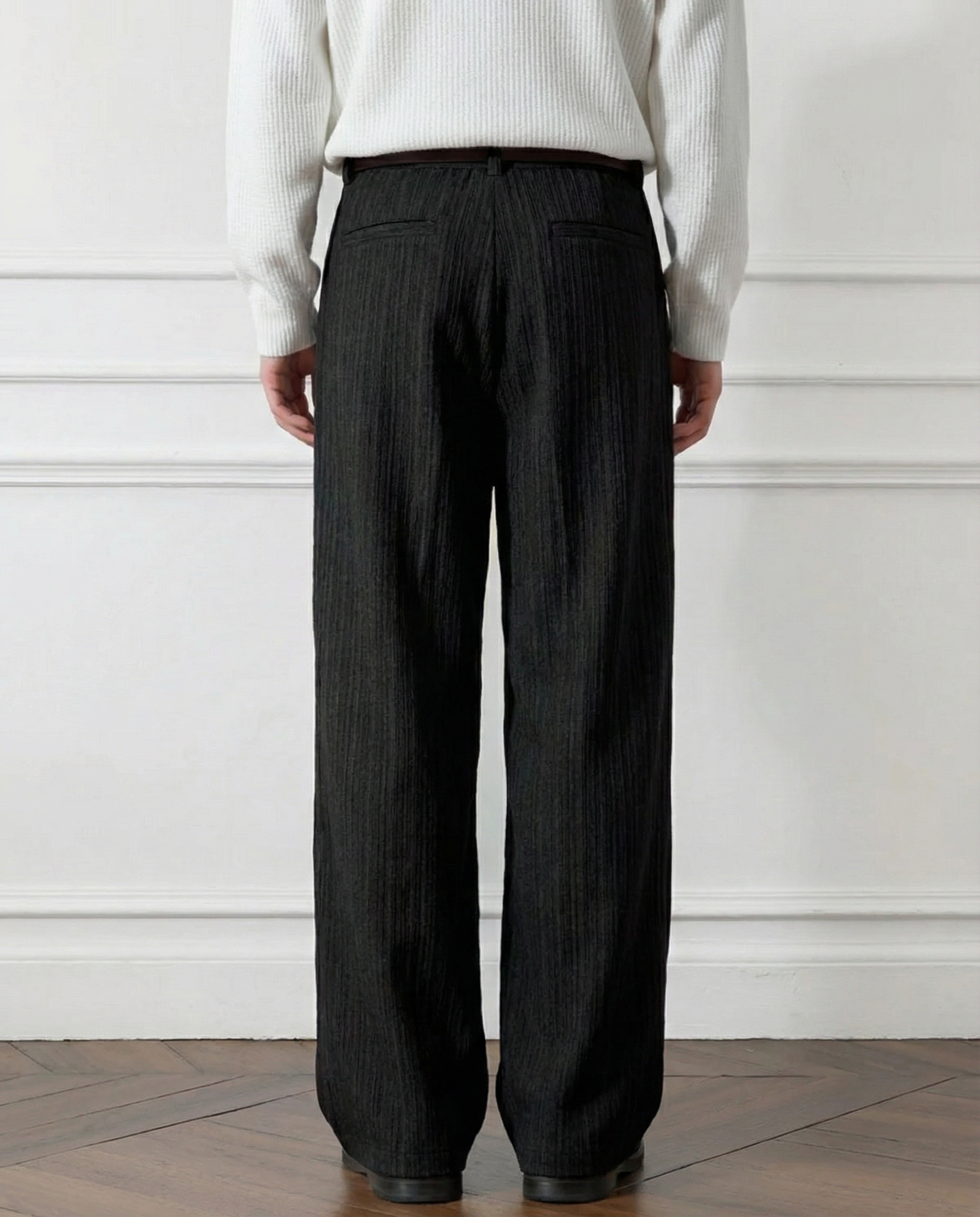 Etro Draped Striped Trousers for Men – Loose Pleated Fit