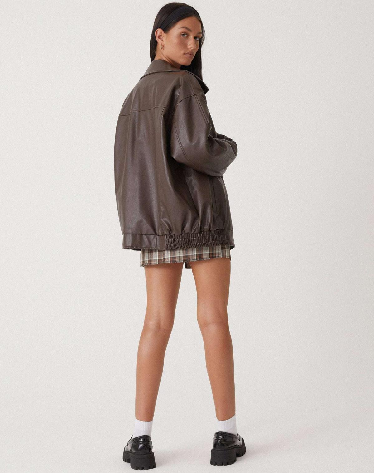 Elena | Women's Casual Leather Jacket – Stylish Biker Style Coat